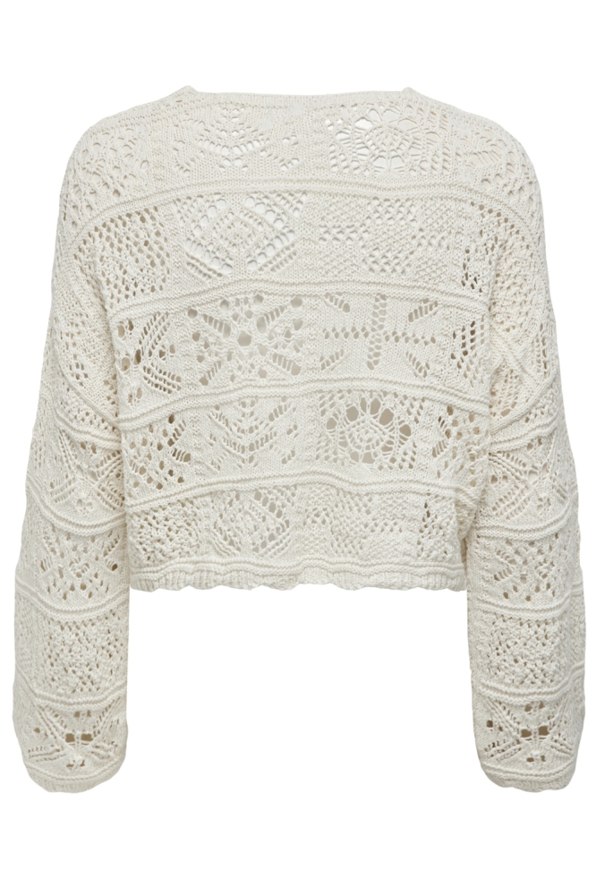 ONLBEACH LIFE 7/8 TIE CARDIGAN KNT 15257604 Cloud Dancer